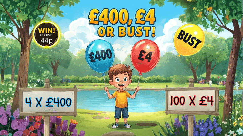 🎈💷 £400, £4 OR BUST 💷🎈 4 x £400 INSTANTS 💥100 x £4 CASH 🎁🎈