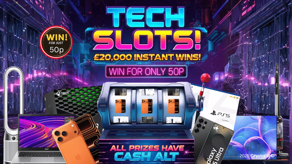 TECH SLOTS! 📱£20,000 PRIZE POT – £500 MAIN – All Prizes Have CASH ALTS 💷
