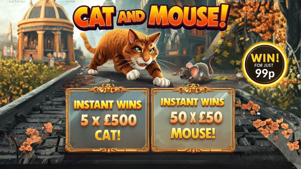🐱🐭 Cat & Mouse 💷 £200 End Prize + 5x £500 Instants ⚡50x £50 Cash Instants🔥