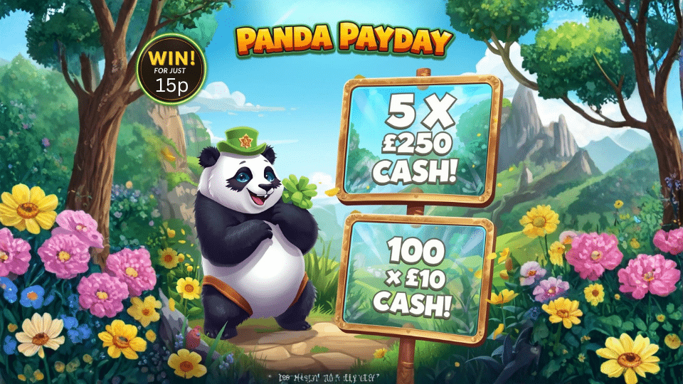 🐼 Panda Payday 🐼  5 x £250 + 100 x £10 Cash Instant Wins 💸£100 End Prize