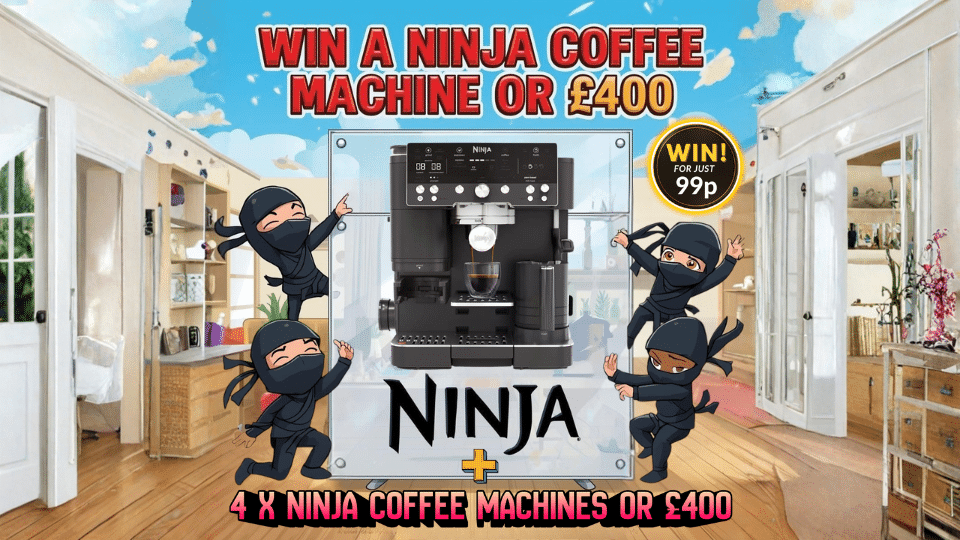 🥷Win a Ninja Coffee Machine🥷 or £400 Cash Alt ☕ 4 x Ninja Instant Wins ⚡