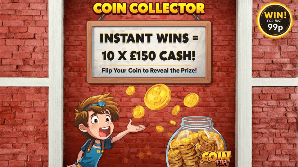 Coin Collector 🪙🎉 Flip for Prizes! 10 x £150 Cash Wins + £150 End Prize 🪙🔥