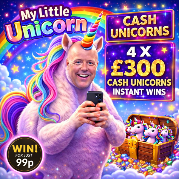 My Little Unicorn 🦄🍀 Win a £200 End Prize + 4 x £300 Cash Instant Wins 💷🌈