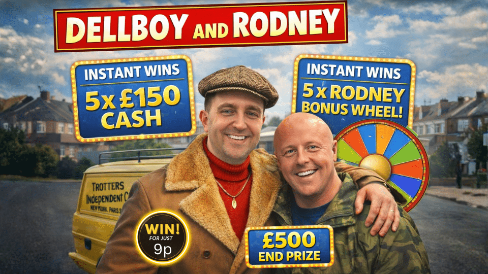 Delboy & Rodney 🕺💰 £500 End Prize + 5 x £150 Instants + 5 Bonus Wheels 🎡✨
